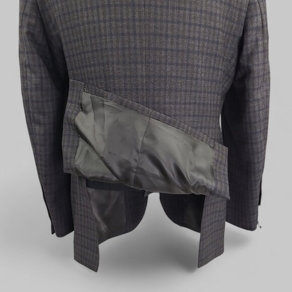 Pronto Uomo Modern Fit Men's Check 2 Button Sports Coat Blazer 40R - Picture 9 of 12